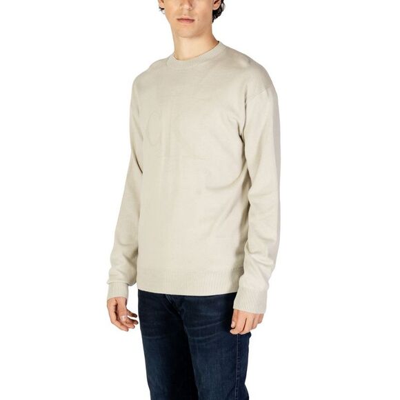 Calvin Klein Jeans Beige Organic Cotton Men's Sweatshirt - Picture 3 of 5